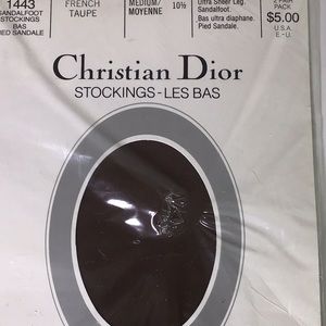 Vintage Christian Dior ultrasheer leg sandalfoot  1970’s